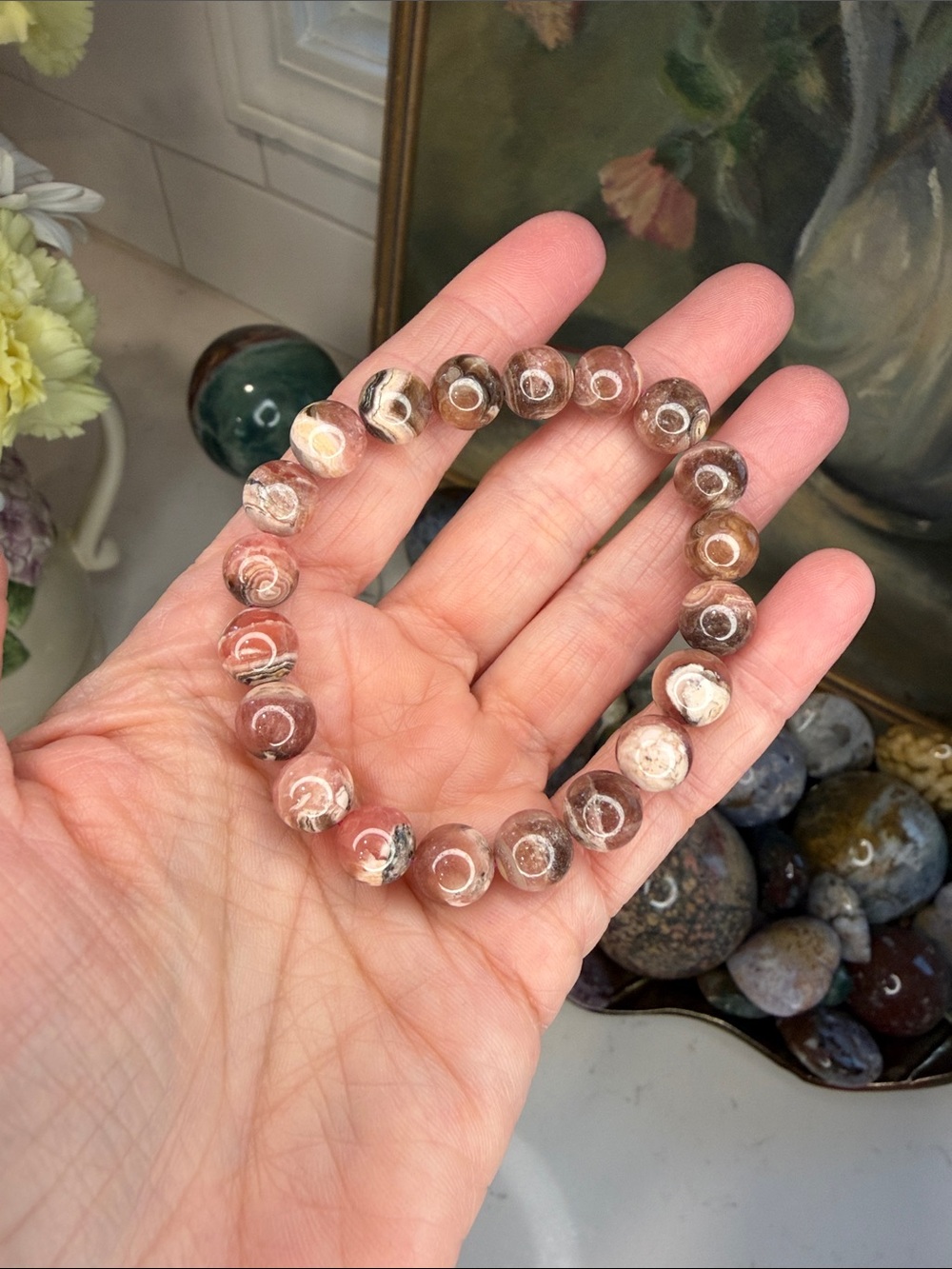 Rhodochrosite Bracelet: B1294